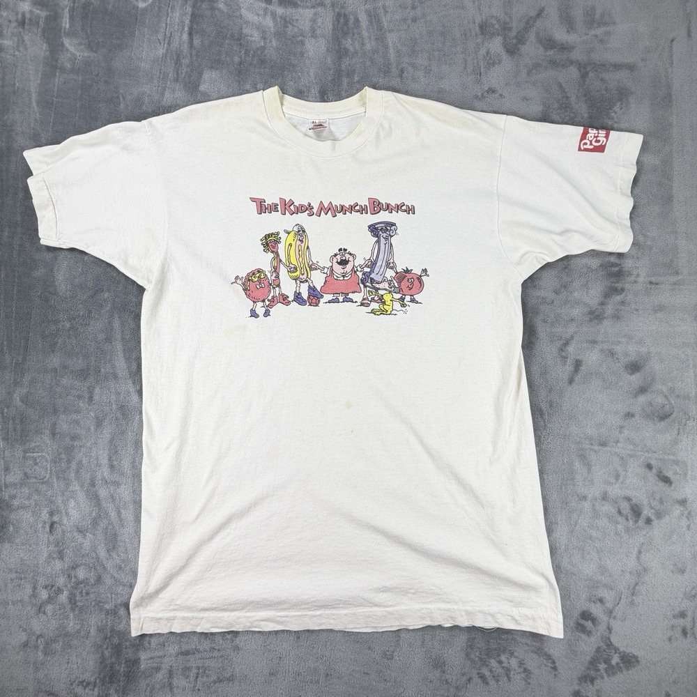 Vintage 90s Papa Gino's Kids Munch Bunch T Shirt USA XL Single Stitch